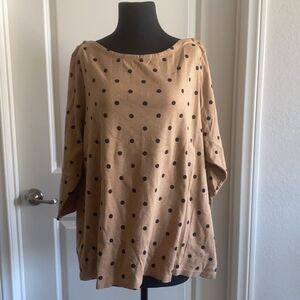 Lands end and polkadot half sleeve shirt